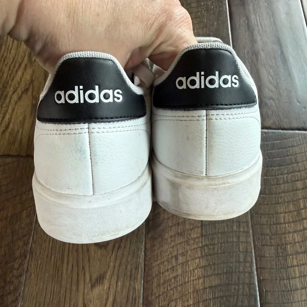 Adidas Grand Court Cloudfoam Comfort White Black Sneakers GW9214 Womens 8 - Picture 6 of 9